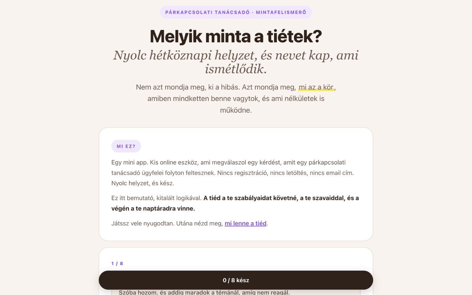 Melyik minta a tiétek?