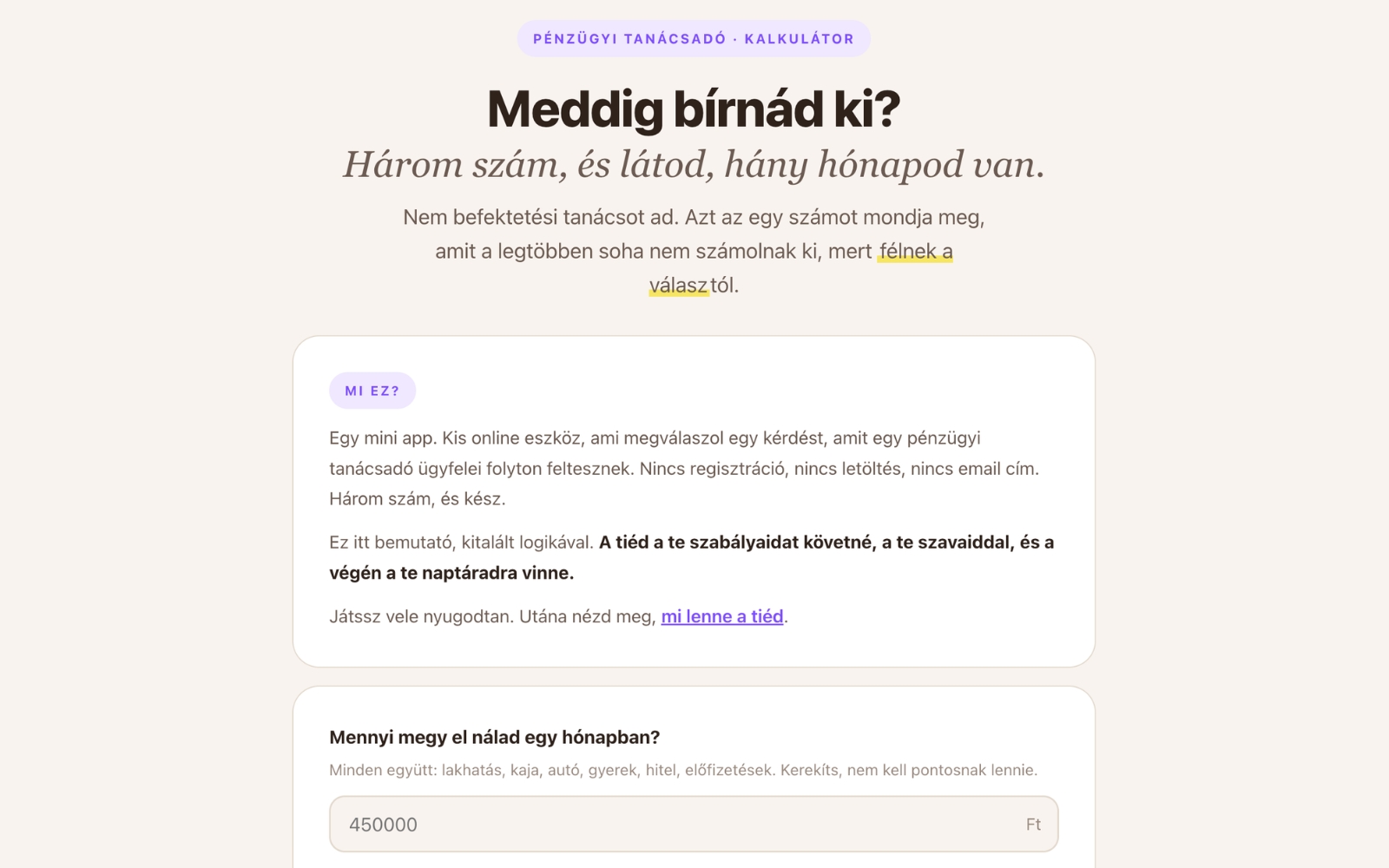 Meddig bírnád ki?